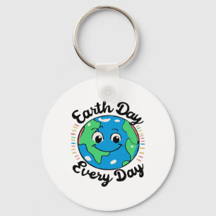 Earth Day Every Environmental Protection  Key Ring