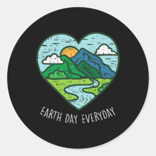 Earth Day Everyday April 22nd Environmentalist Gif Classic Round Sticker