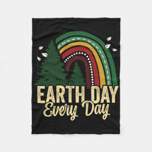 Earth Day Everyday Awareness Planet Animal Men Wom Fleece Blanket
