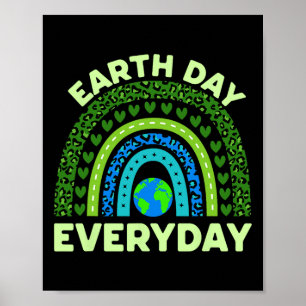 Earth Day Everyday Earth Day Environmental Rainbow Poster