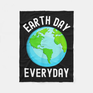 Earth Day Everyday Earth Fleece Blanket