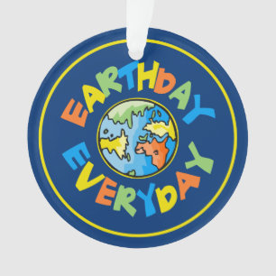 Earth Day Everyday Environemental Christmas Ornament