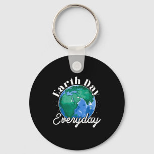 Earth Day Everyday Environmental Awareness Earth D Key Ring