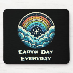 Earth Day Everyday Globe Rainbow Earth Day Awarene Mouse Pad