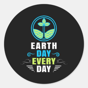 Earth Day Everyday Outfit For Earth Day Classic Round Sticker