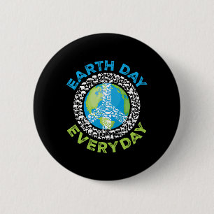 Earth Day Everyday Peace Earth Animals Men Women T 6 Cm Round Badge