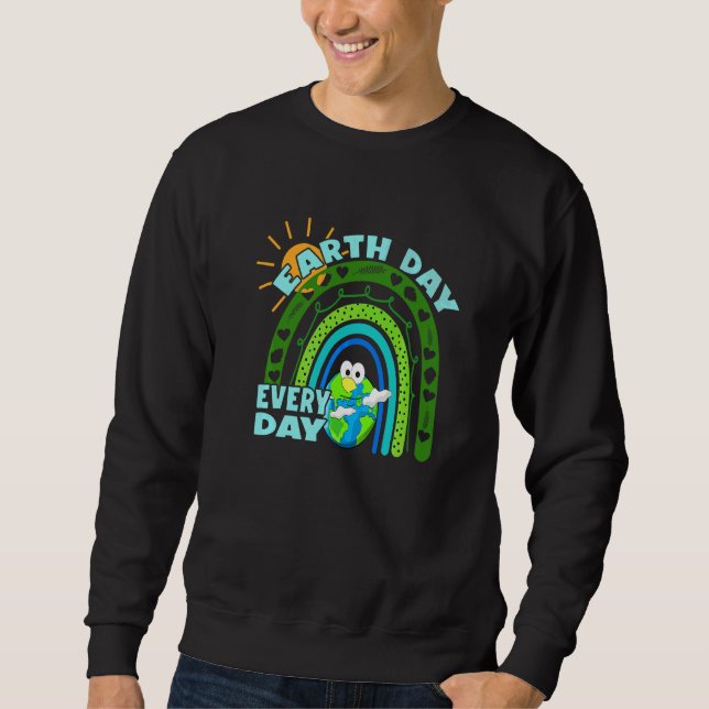 Earth Day Everyday Rainbow Cute Environment Day 20 Sweatshirt (Front)