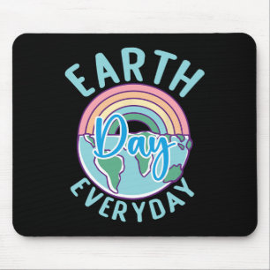 Earth Day Everyday Rainbow Heart Teacher  Mouse Pad