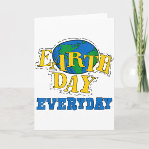 Earth Day Everyday Retro Environmental Shirt Women Card