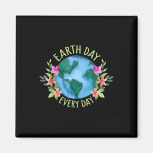 Earth Day Everyday Retro Environmental Shirt Women Magnet