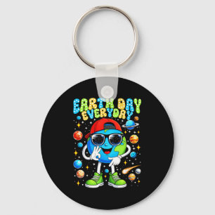 Earth day everyday six seven 67 planet anniversary key ring