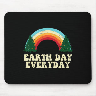 Earth Day Everyday Trees Rainbow Retro Environment Mouse Pad