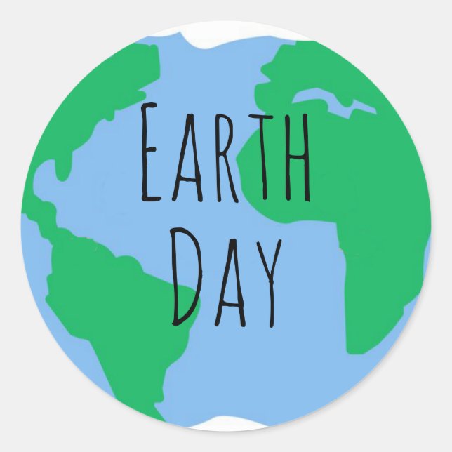 Earth Day - Evironement Classic Round Sticker (Front)