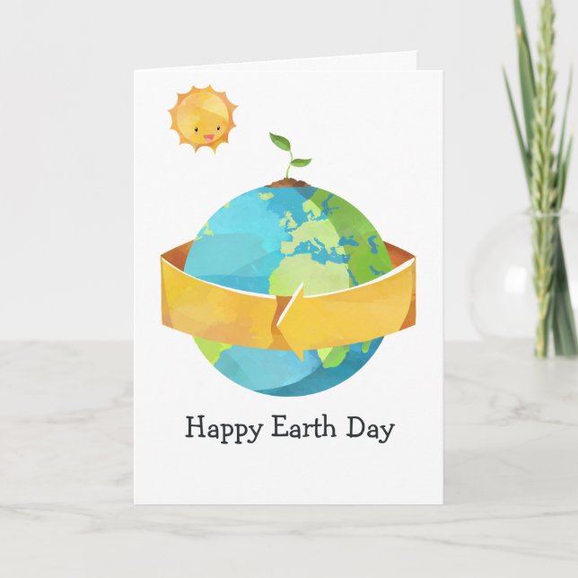 Earth Day Family Photo Holiday Card (Front)