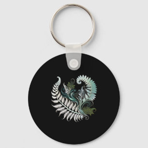 Earth Day Fern Moss Rain Forest Green Leave And Fl Key Ring