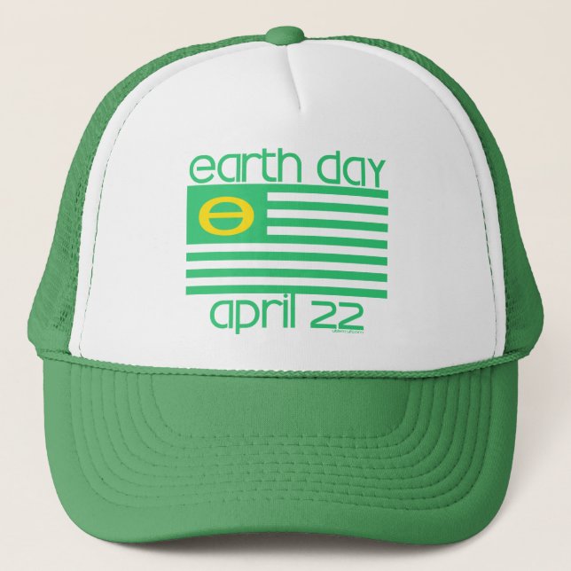 Earth Day Flag April 22 Hat (Front)