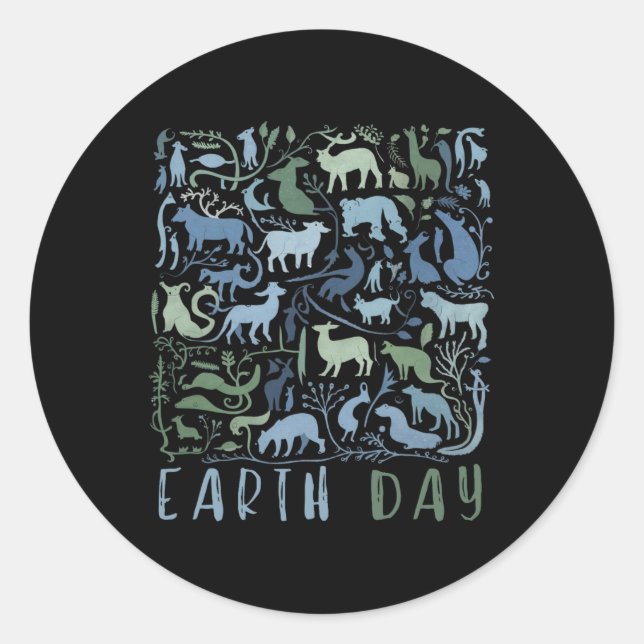 Earth Day For Kids  Classic Round Sticker (Front)