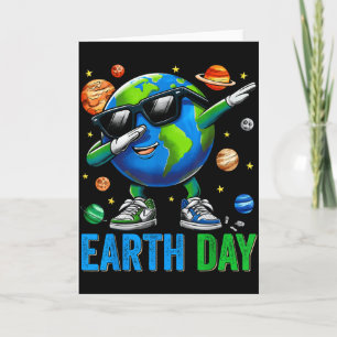 Earth Day Funny Dab Dabbing Earth Toddler Boys Kid Card