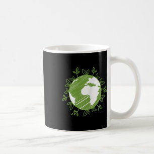 Earth Day Globe Plants Environmental Protection Coffee Mug
