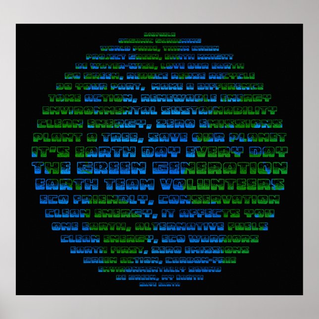Earth Day Globe Poster (Front)