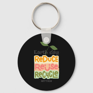 Earth Day Go Green Art Simple Elegant Science T Sh Key Ring