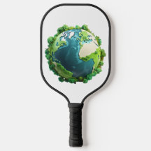 Earth Day - Green and Blue Earth with Trees
