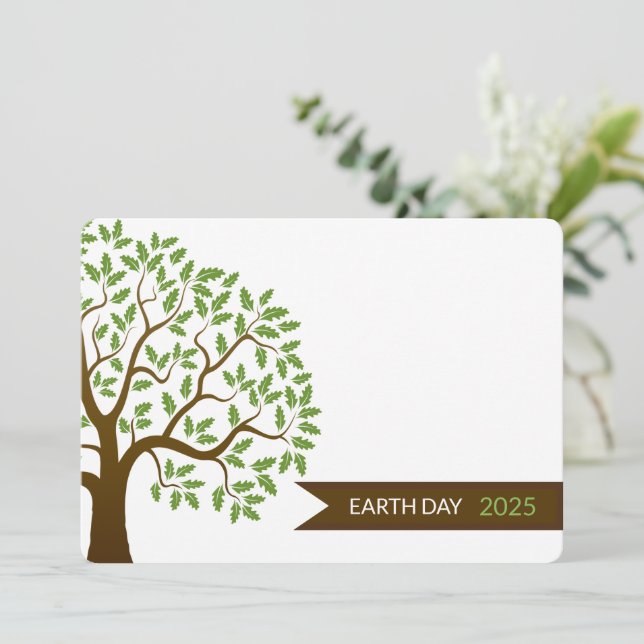 Earth Day Green Invitation Card (Standing Front)