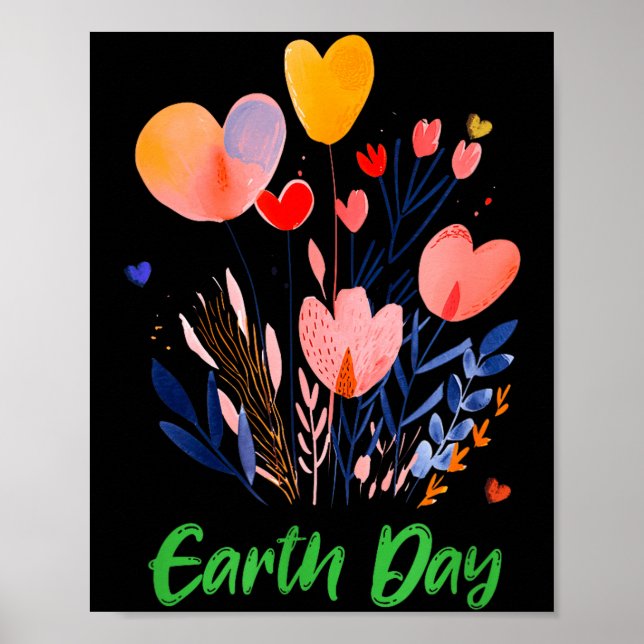 Earth day green planet environmental awareness poster (Front)