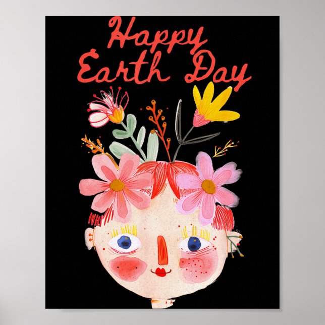 Earth day green planet environmental awareness poster (Front)