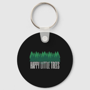 Earth Day Happy Little Trees  Key Ring