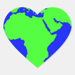 Earth Day Heart Sticker