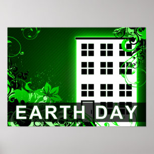 earth day : hi-fi buildling poster