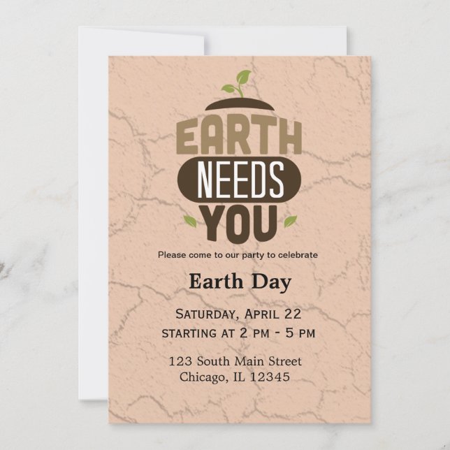 Earth Day Invitation (Front)