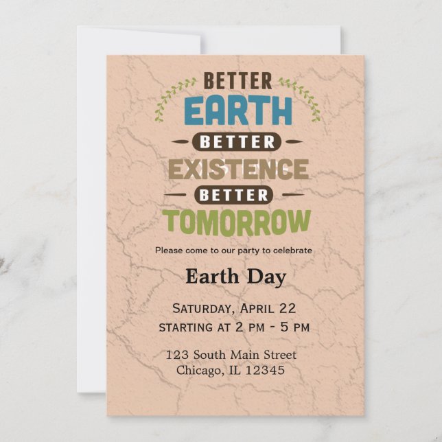 Earth Day Invitation (Front)