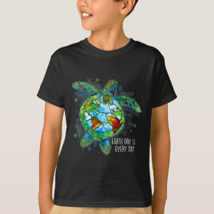 Earth Day Is Every Day Funny Sea Turtle Animal Sav T-Shirt