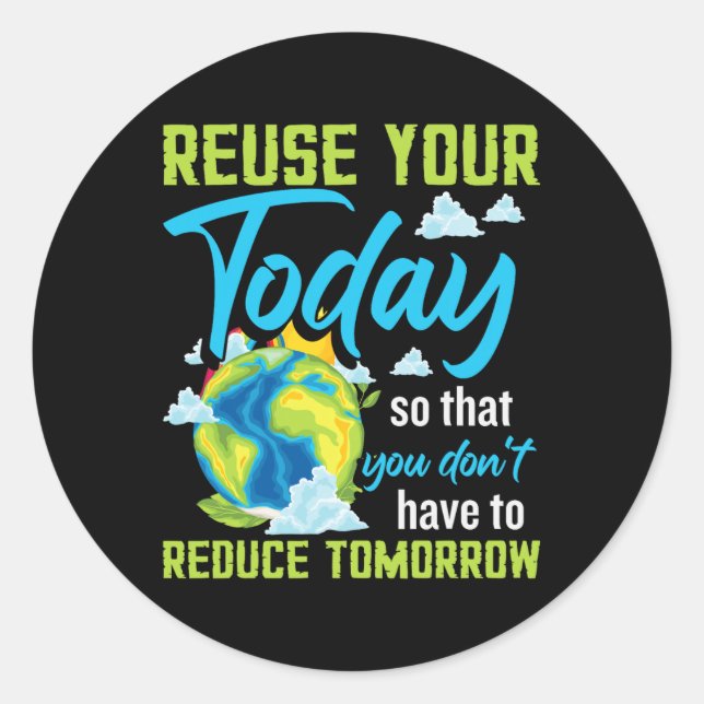 Earth Day Kids  Classic Round Sticker (Front)
