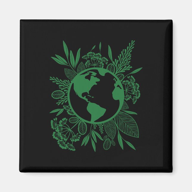Earth Day Live Green Peace  Magnet (Front)
