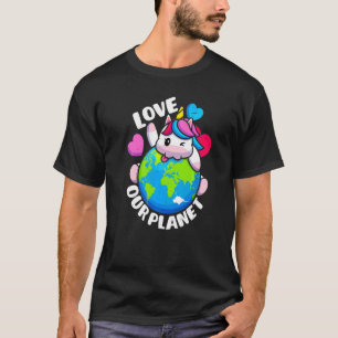 Earth Day Love Our Planet Unicorn Environmental An T-Shirt