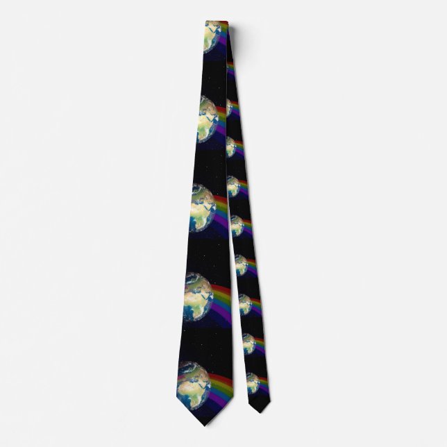 earth day mens neck tie (Front)