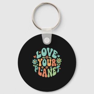Earth day nature love eco friendly environmental key ring