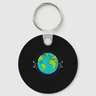Earth day nature love eco friendly environmental key ring