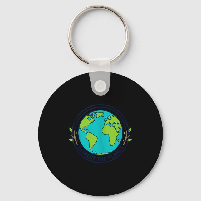 Earth day nature love eco friendly environmental key ring (Front)
