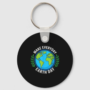 Earth day nature love eco friendly environmental key ring