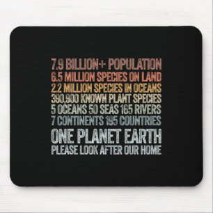 Earth Day One Planet Earth Look After It Environme Mouse Pad