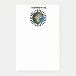 Earth Day Only One World Planet Earth Photo Post-it Notes