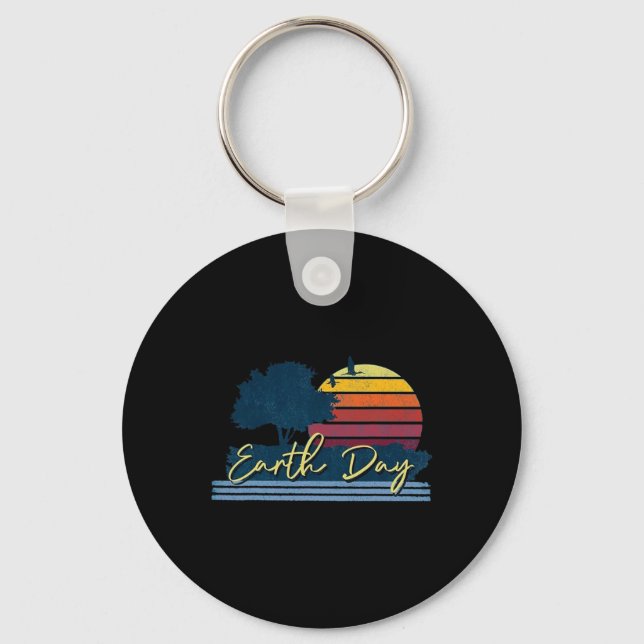 Earth Day Planet Anniversary Earth Day Everyday Wo Key Ring (Front)