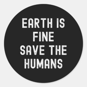 Earth Day Planet Environmental Protection Climate Classic Round Sticker