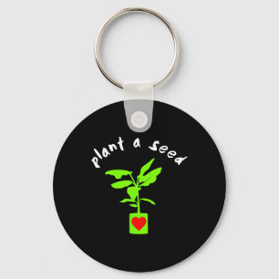 Earth Day Plant A Seed Tree Planting Key Ring