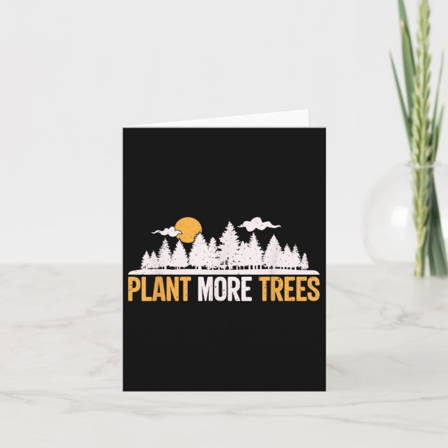 Earth Day - Plant More Trees Tree Hugger  Card (Front)