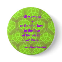 "Earth Day" poem  button by Annie Finch